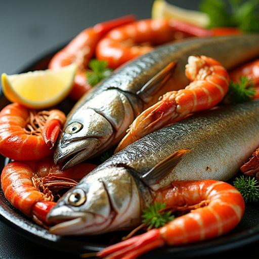 Una ricca grigliata mista di pesce fresco